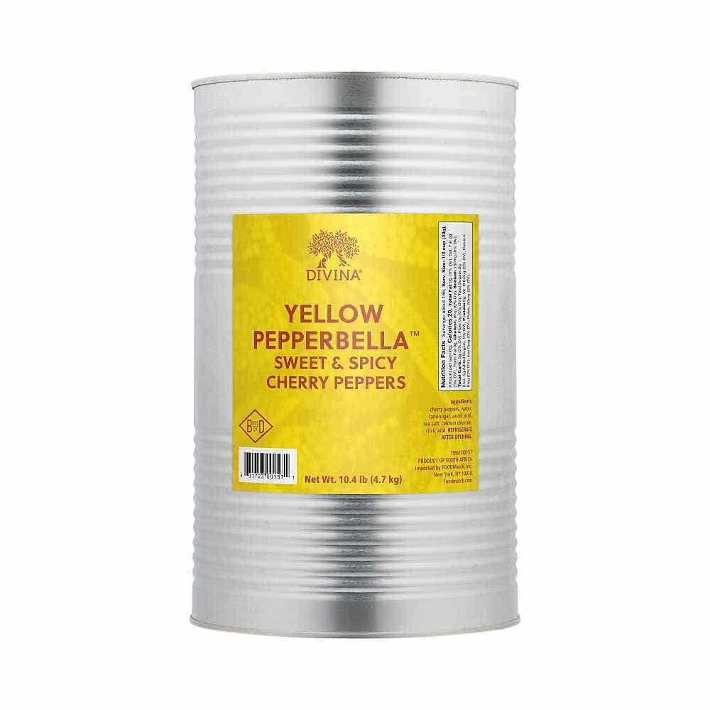 Wholesale Divina Yellow Pepperbella Sweet & Spicy Peppers 10.4 Lb- Bulk