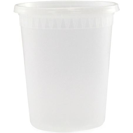 Wholesale BoxNCase Case 32Oz Plastic Soup Container Combo With Lids- Bulk
