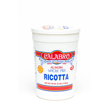 Wholesale Calabro Fresh Ricotta Cheese Tub 3lb- Bulk