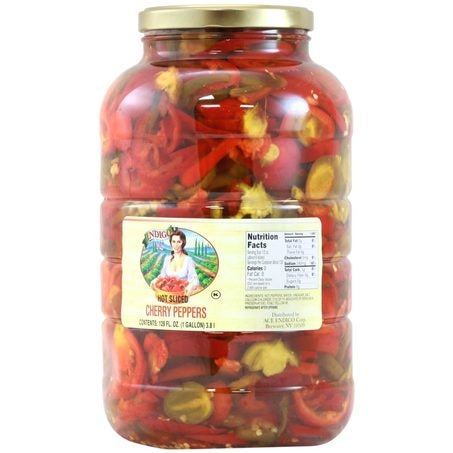 Wholesale Indigo Case Sliced Hot Cherry Peppers- Bulk