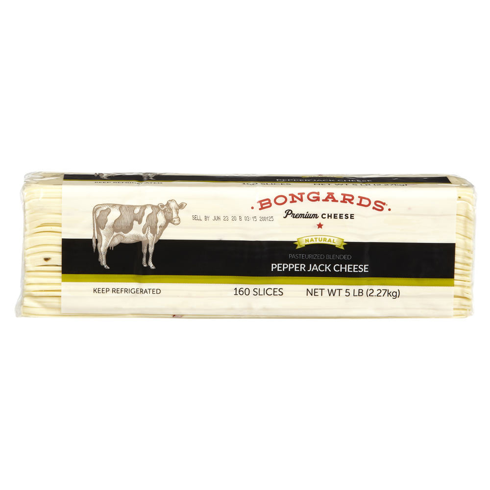 Wholesale Bongards Blended Pepper Jack Cheese Slices | 5 lb- Bulk
