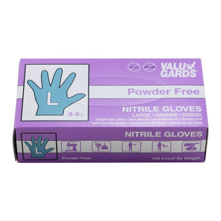 Wholesale Valugards Case Gloves Nitrile Purple Powder Free Large- Bulk