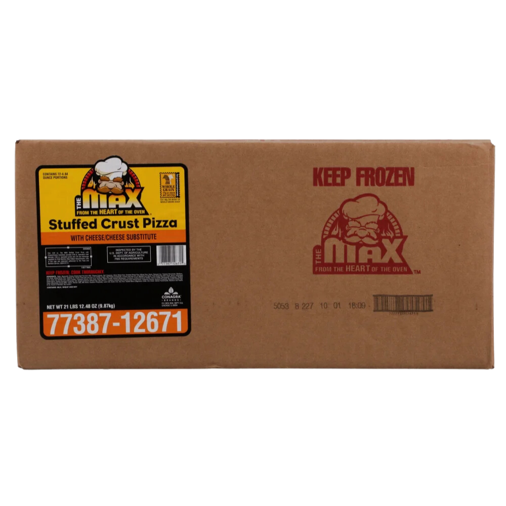 Wholesale The Max Whole Grain Stuffed Crust Cheese Pizza | case | 72- Bulk