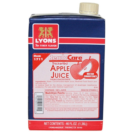 Wholesale Readycare Case Apple Juice Nutitional Drink Nectar Consistency- Bulk