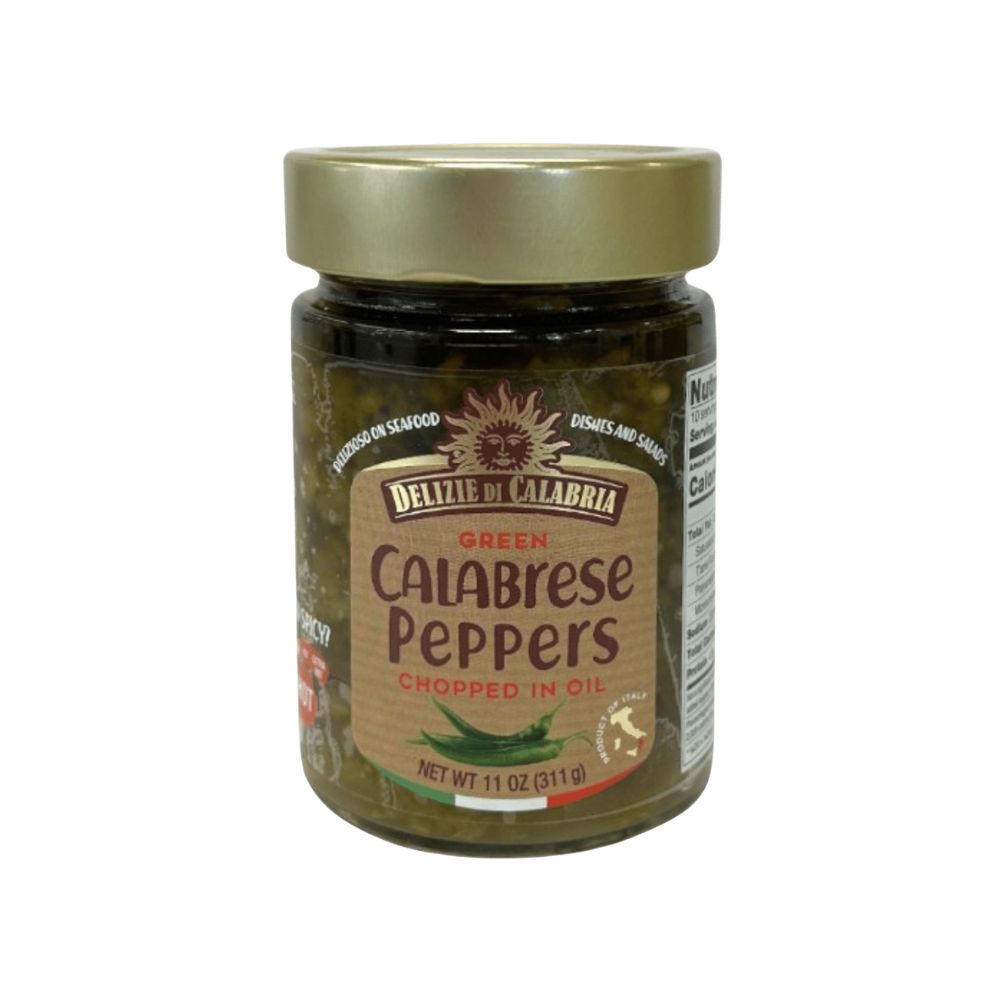 Wholesale Delizie Di Case Crushed Green Calabrian Peppers- Bulk