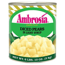 Wholesale Ambrosia Case Diced Pears In Light Syrup- Bulk