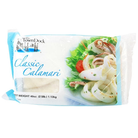 Wholesale Town Dock 5-8 Classic Calamari Tubes Only Frozen | 2.5 lb tray- Bulk