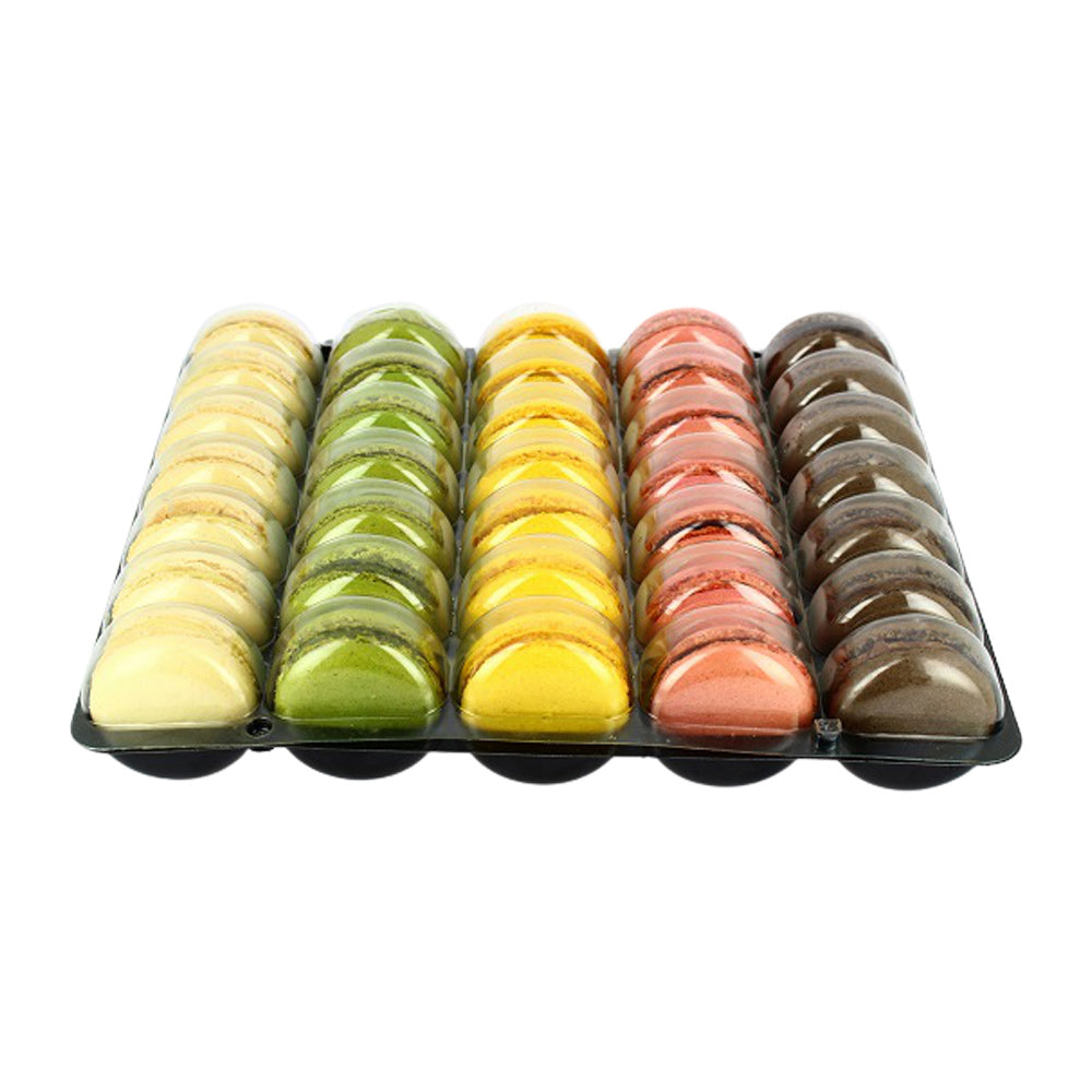 Wholesale White Toque Case Assorted Signature Macarons- Bulk
