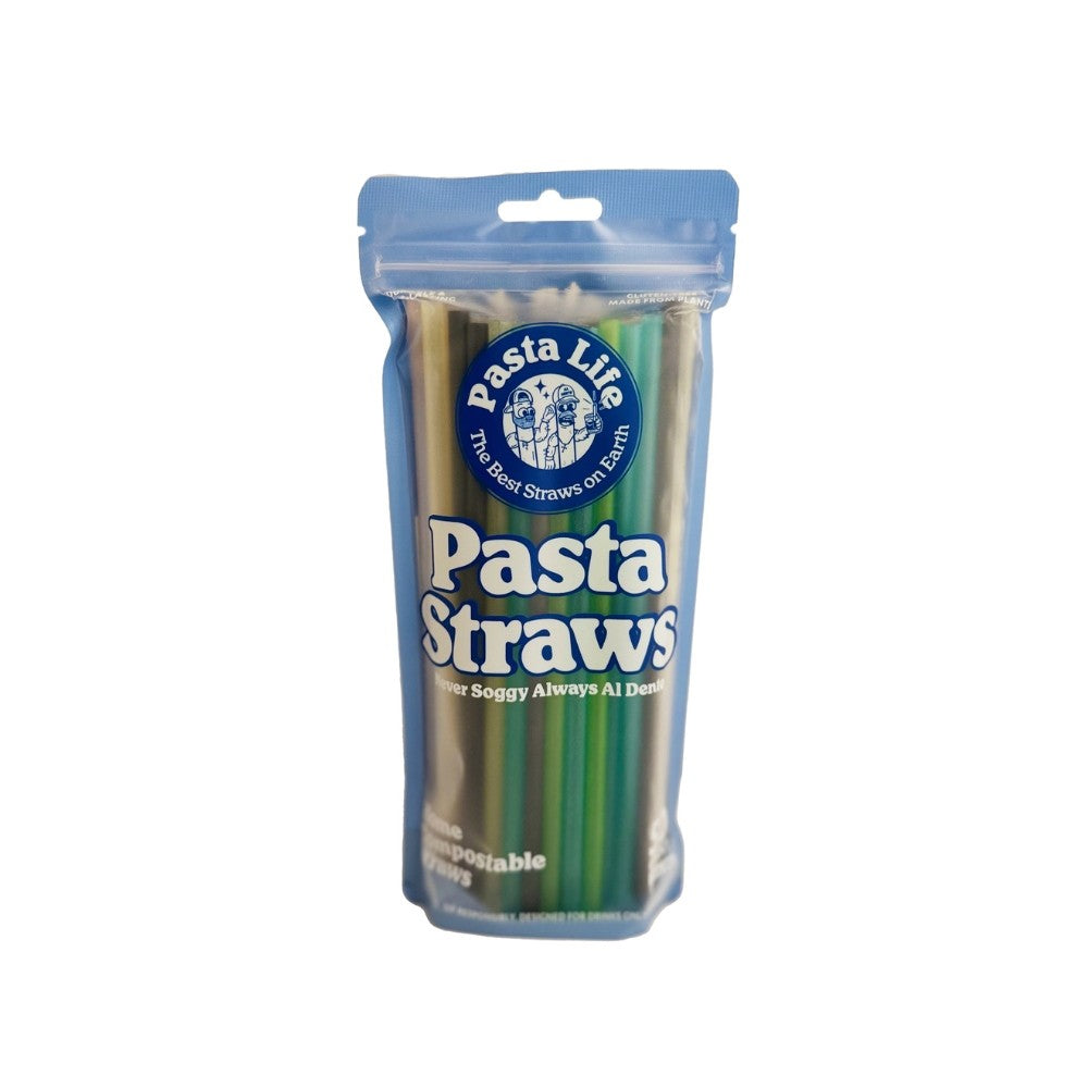 Wholesale Pasta Life Case Multi Color Pasta Straws Retail Pack- Bulk