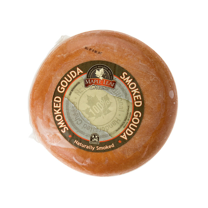 Wholesale Maple Leaf Smoked Gouda Cheese 10 lb- Bulk