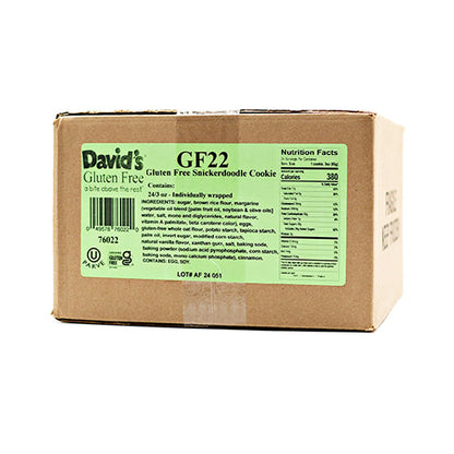 Wholesale David's Cookies Gluten Free Individually Wrapped Snickerdoodle Cookies 3oz- Bulk