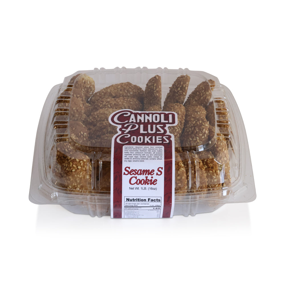 Wholesale Cannoli Plus Case Sesame Cookie S Shaped- Bulk