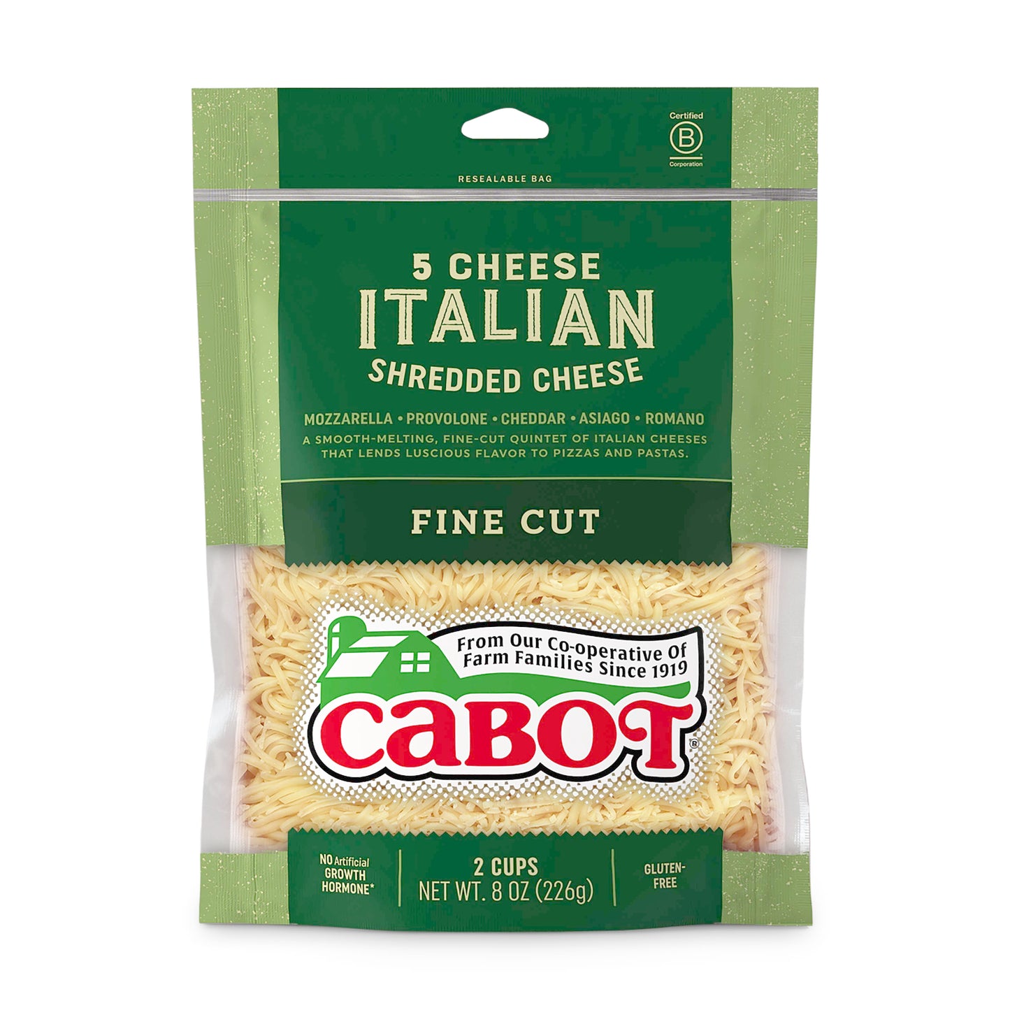 Wholesale Cabot 5 Cheese Italian Shreds- Bulk