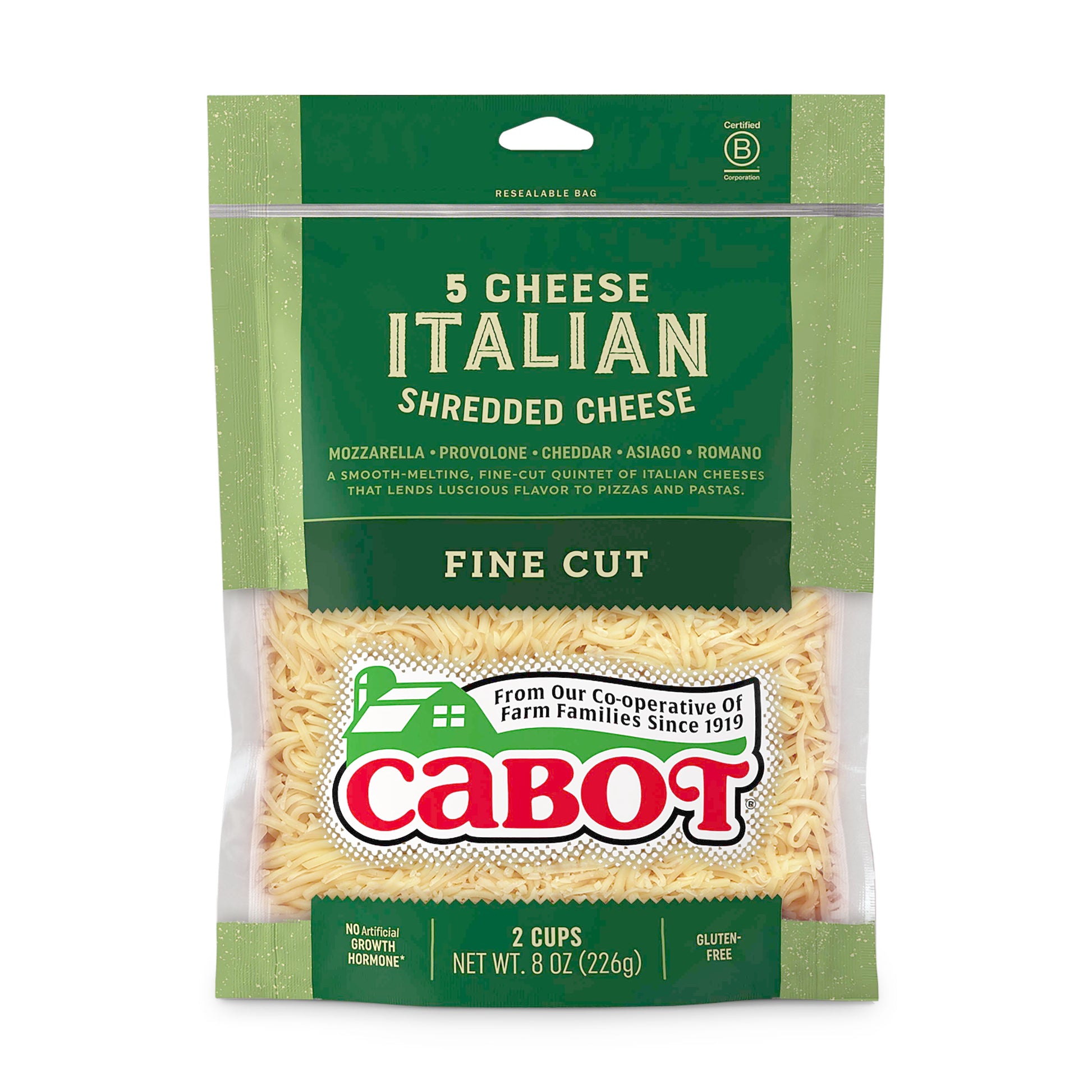 Wholesale Cabot 5 Cheese Italian Shreds- Bulk