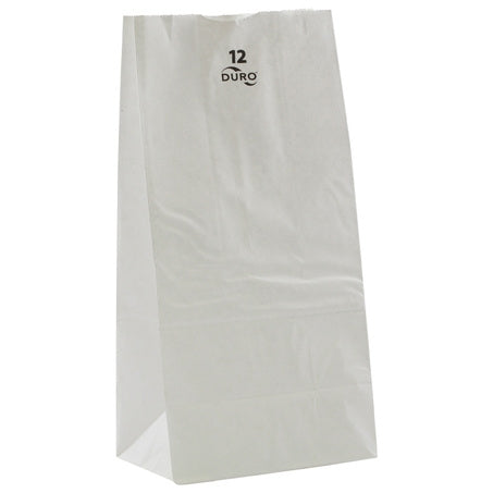 Wholesale Duro Case #12 White Paper Bag- Bulk