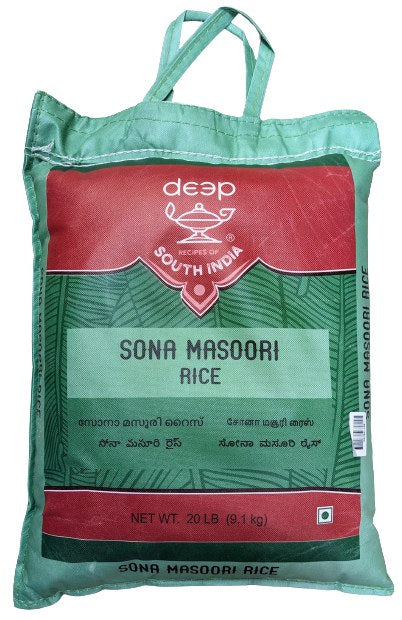 Wholesale Deep Sona Masoori Rice 20 lb- Bulk