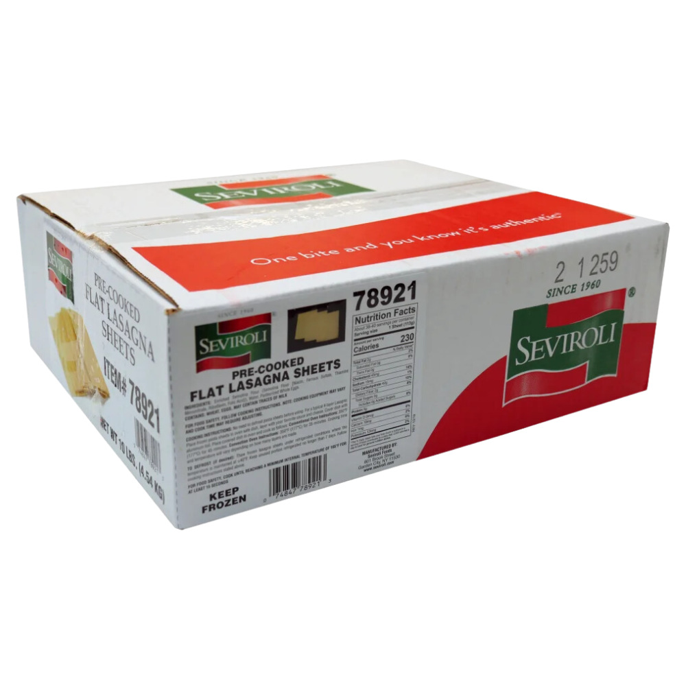 Wholesale Cortona Case Pre-Cooked Flat Lasagna Sheets- Bulk