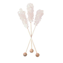 Wholesale Roses Brands Unwrapped White Rock Candy Sticks- Bulk