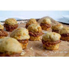 Wholesale Kabobs BBQ Pork Slider On Biscuit 1 Oz- Bulk