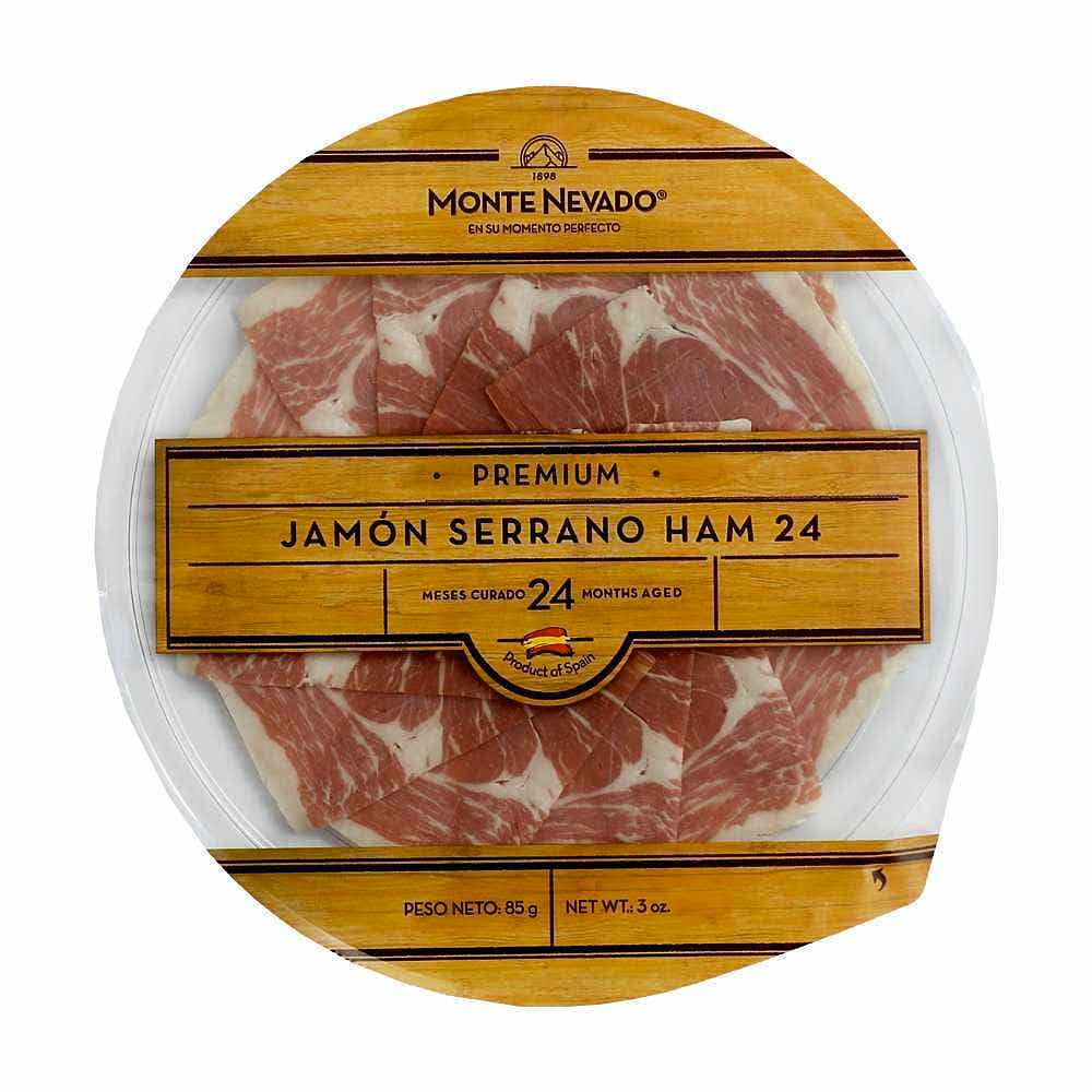 Wholesale Monte Nevado Serrano Ham Sliced 3 Oz- Bulk