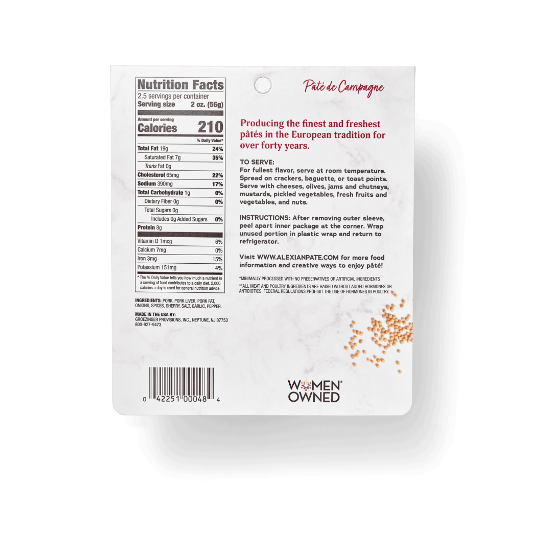 Wholesale Alexian Sliced Campagne Pate 5Oz- Bulk