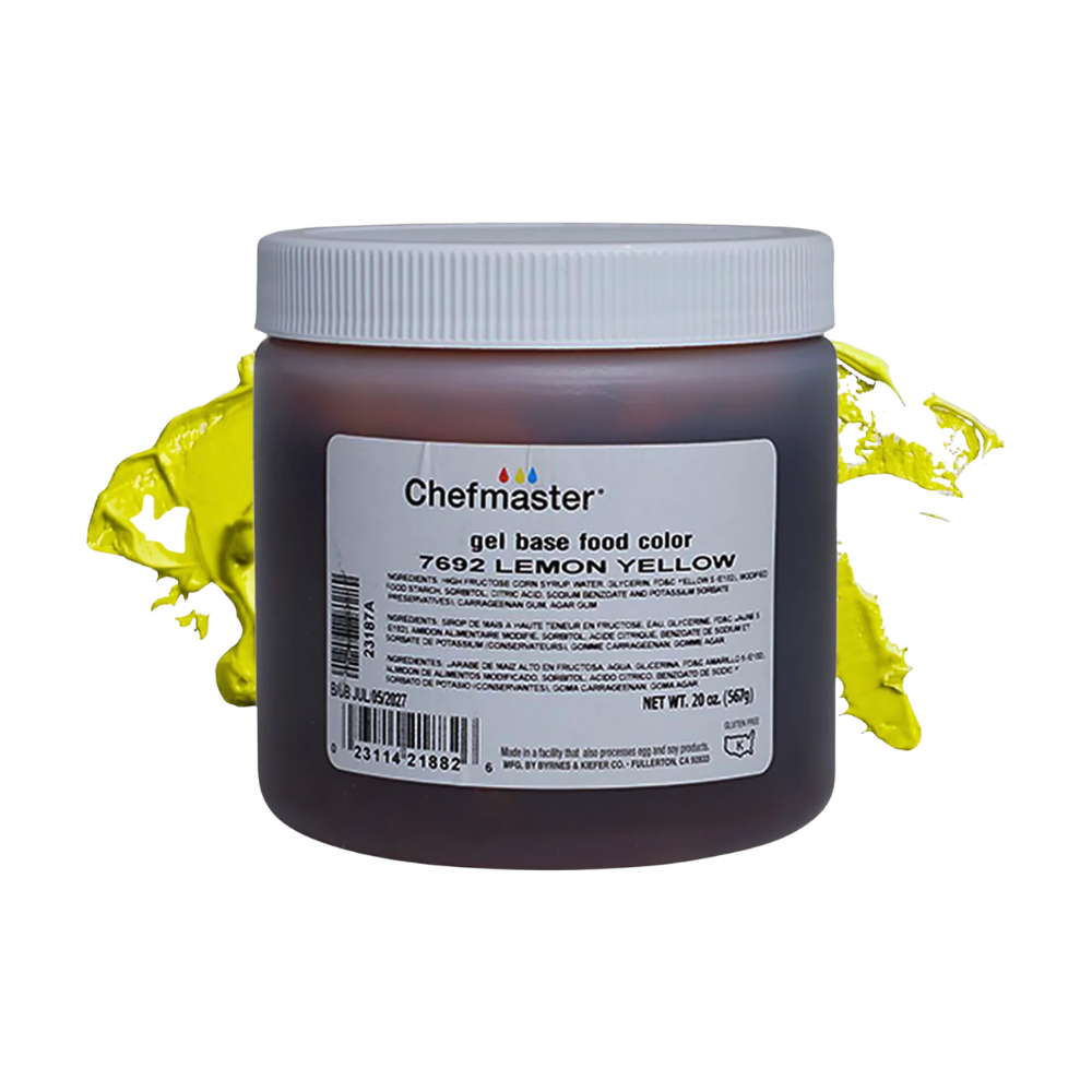 Wholesale Chefmaster Case Gel Yellow Lemon Food Color- Bulk