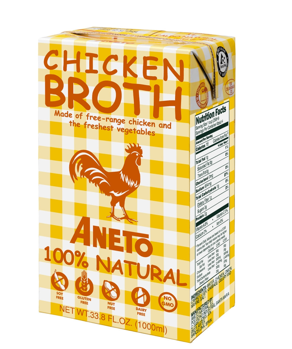 Wholesale Aneto Chicken Broth 34Oz- Bulk