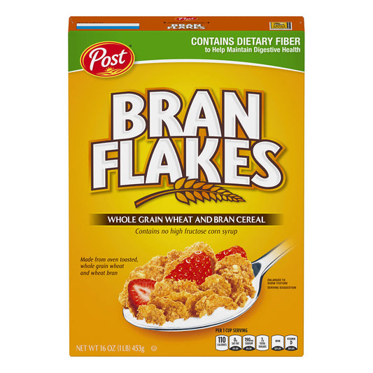 Wholesale Post Case Whole Grain Bran Flakes Cereal- Bulk
