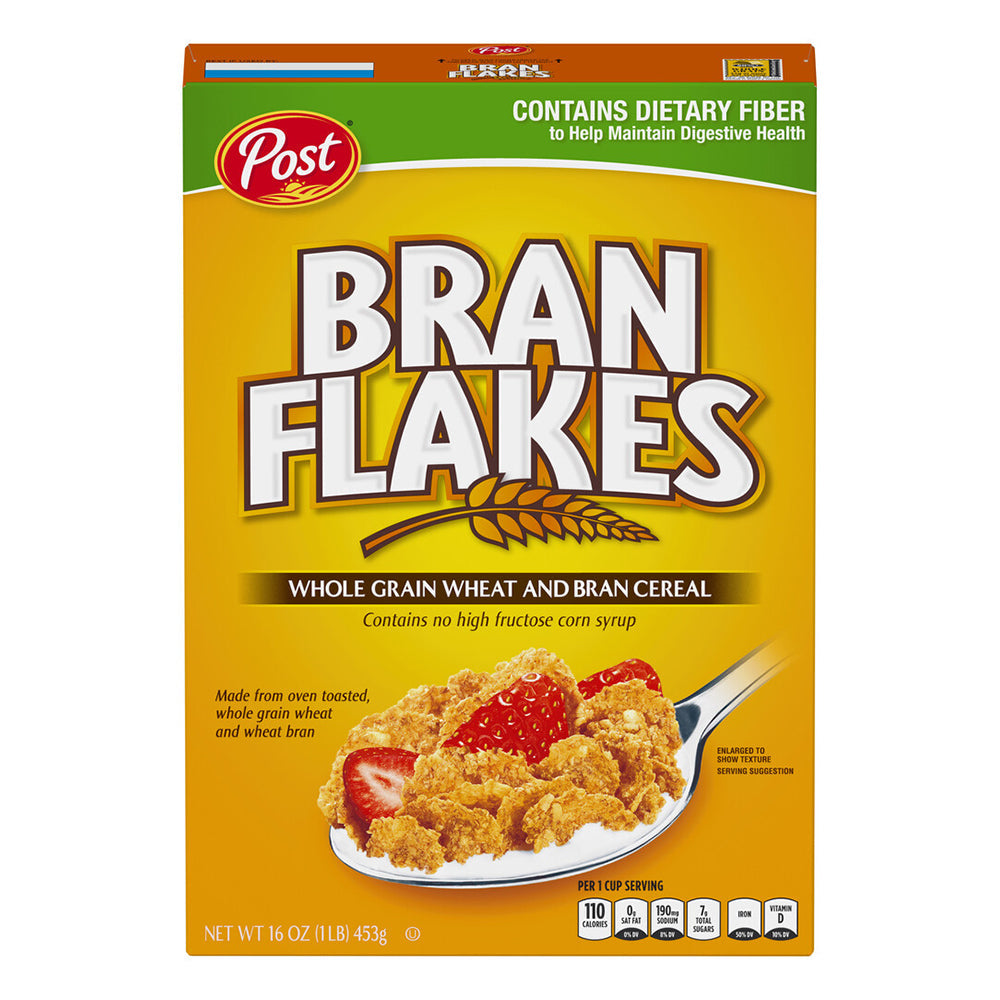 Wholesale Post Case Whole Grain Bran Flakes Cereal- Bulk