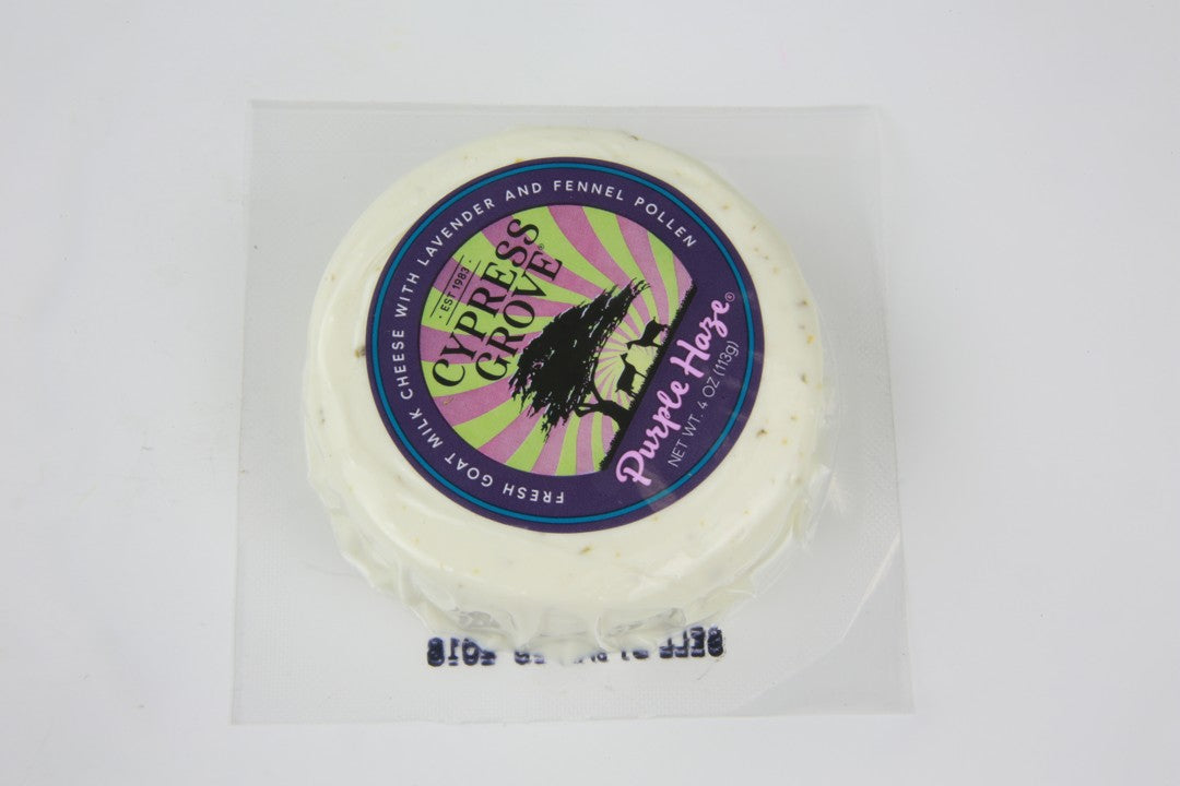 Wholesale Cypress Grove Purple Haze Fresh Goat Cheese Disk 4oz- Bulk