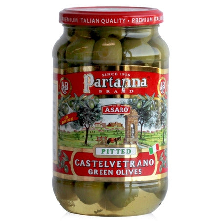 Wholesale Partanna Case Pitted Green Castelvetrano Olives- Bulk