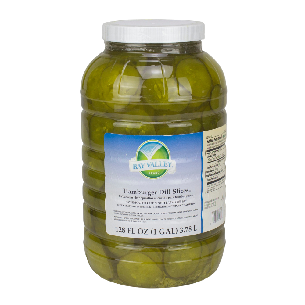 Wholesale Bay Valley Case Smooth Sliced Dill Pickle Chip- Bulk
