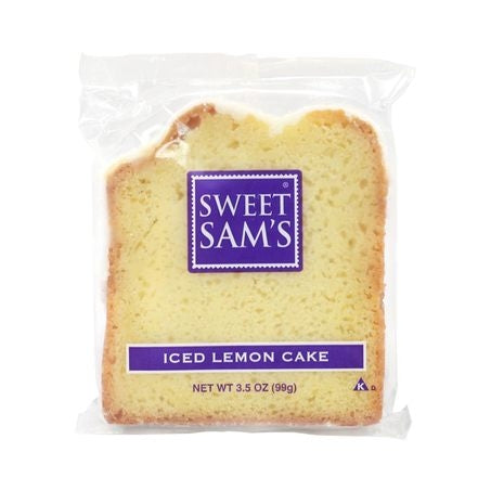Wholesale Sweet Sam'S Case Individually Wrapped Iced Lemon Pound Cake Slices- Bulk