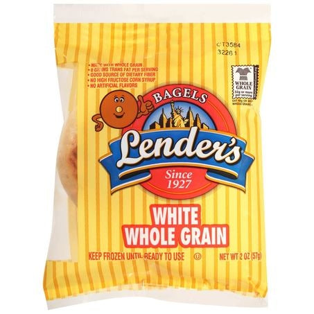 Wholesale Lenders Case Whole Grain Bagel Individually Wrapped- Bulk