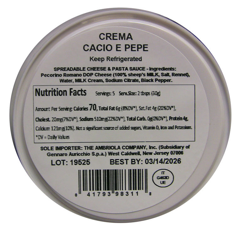 Wholesale Auricchio Crema Cacio De Pepe- Bulk