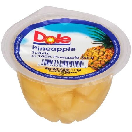 Wholesale Dole Each * Pineapple Tidbit In Juice Bowl- Bulk