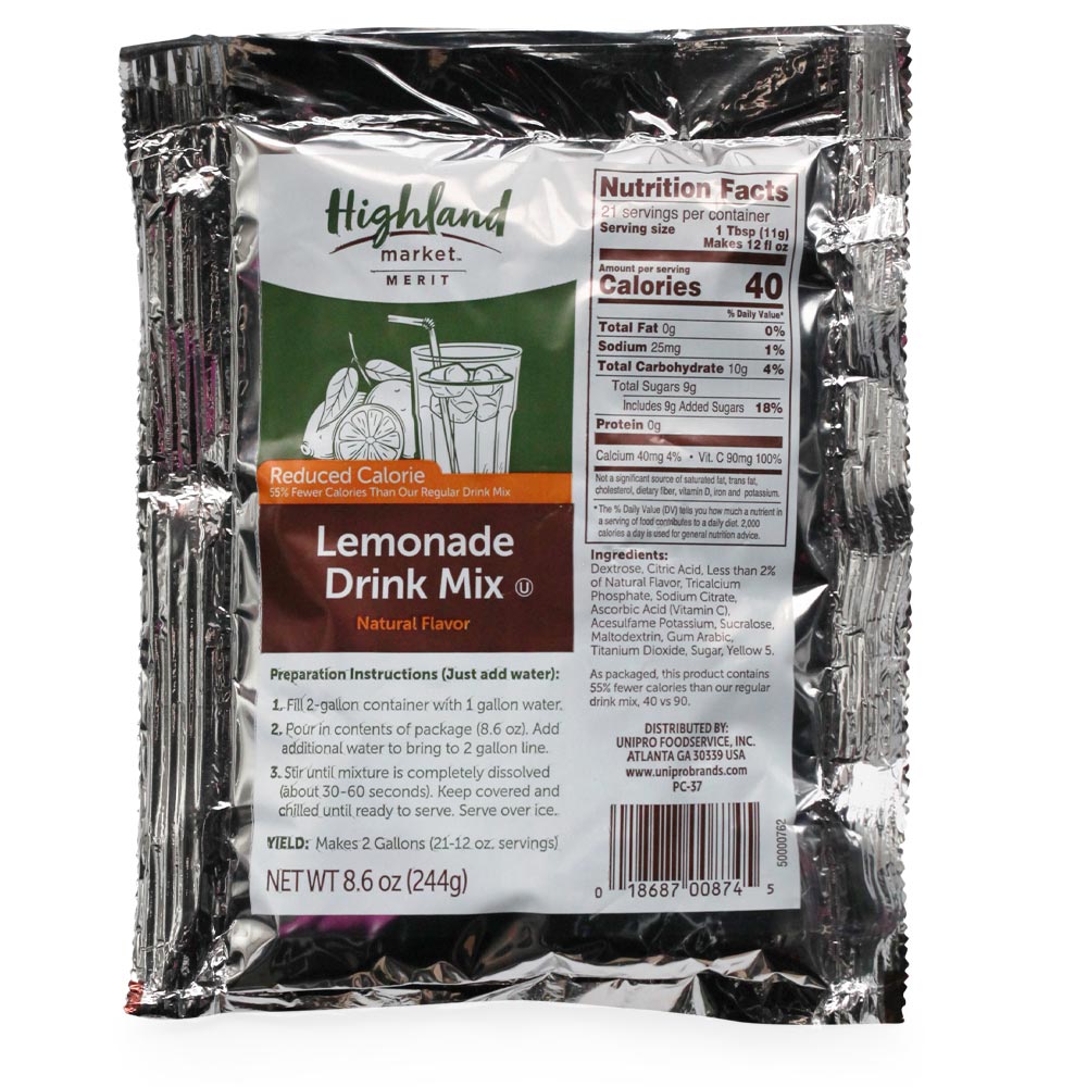 Wholesale Highland Mkt Case Lemonade Mix Reduced Calorie- Bulk