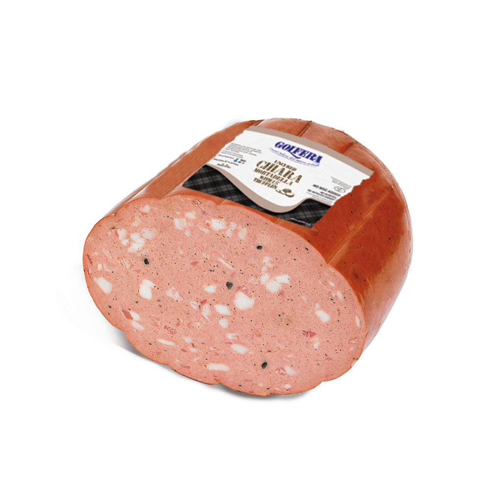 Wholesale Golfera Case Uncured Truffle Mortadella- Bulk
