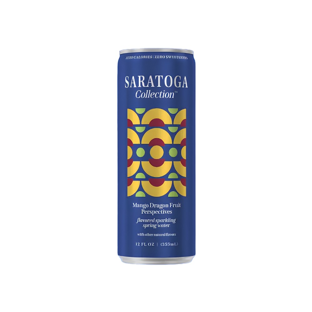 Wholesale Saratoga Case Mango Dragon Sparkling Water Sleek Can- Bulk
