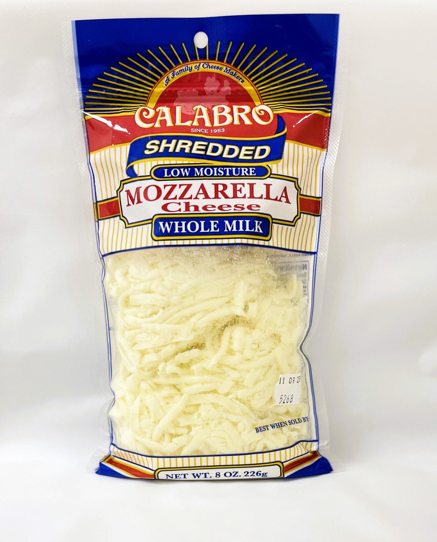 Wholesale Calabro Whole Milk Shred Mozz- Bulk