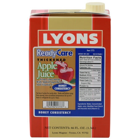 Wholesale Readycare Apple Juice Honey Consistency | 46 oz- Bulk