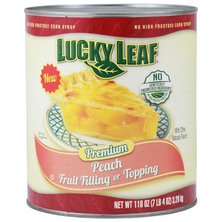 Wholesale Lucky Leaf Case Peach Pie Filling- Bulk