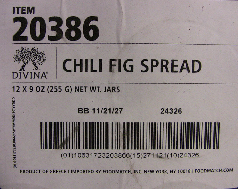 Wholesale Divina Chili Fig Spread- Bulk