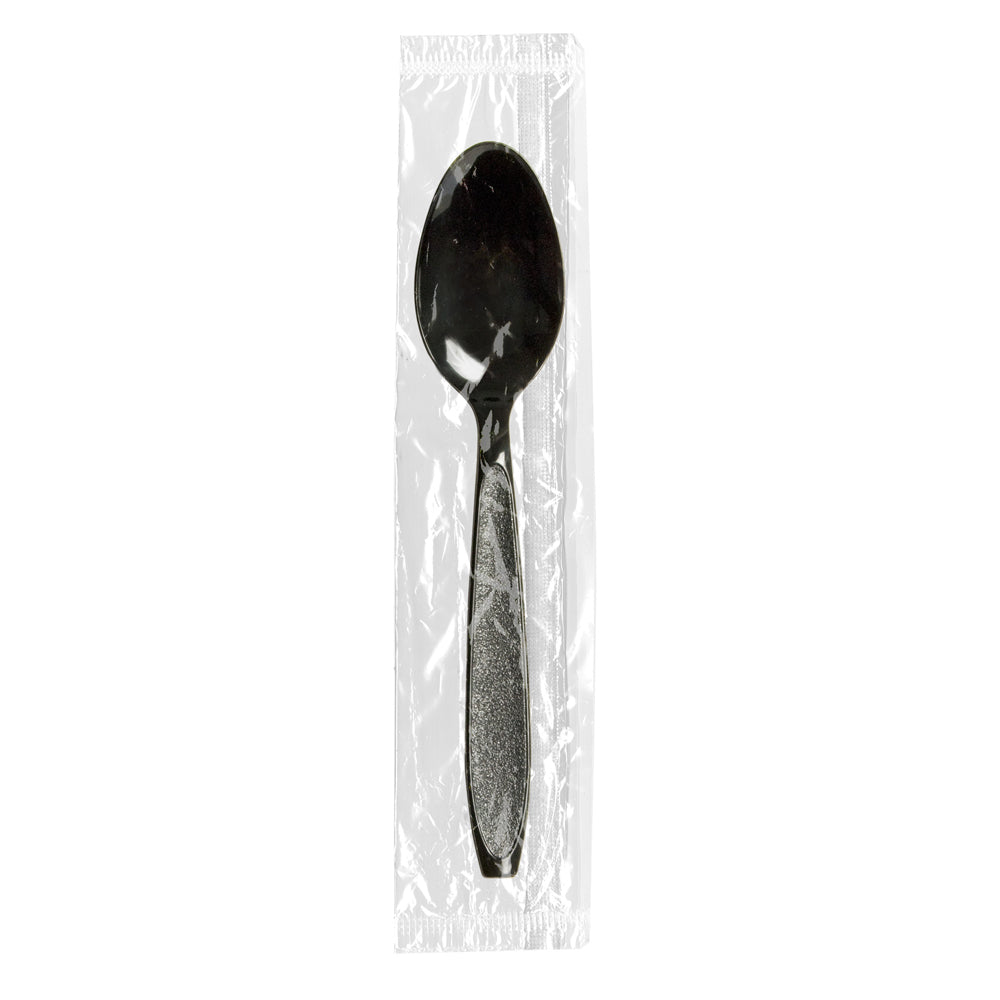 Wholesale BoxNCase Case Black Teaspoons- Bulk