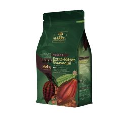 Wholesale Cacao Barry 64% Dark Chocolate Pistoles Extra Bitter Guayquil 5 Kg- Bulk