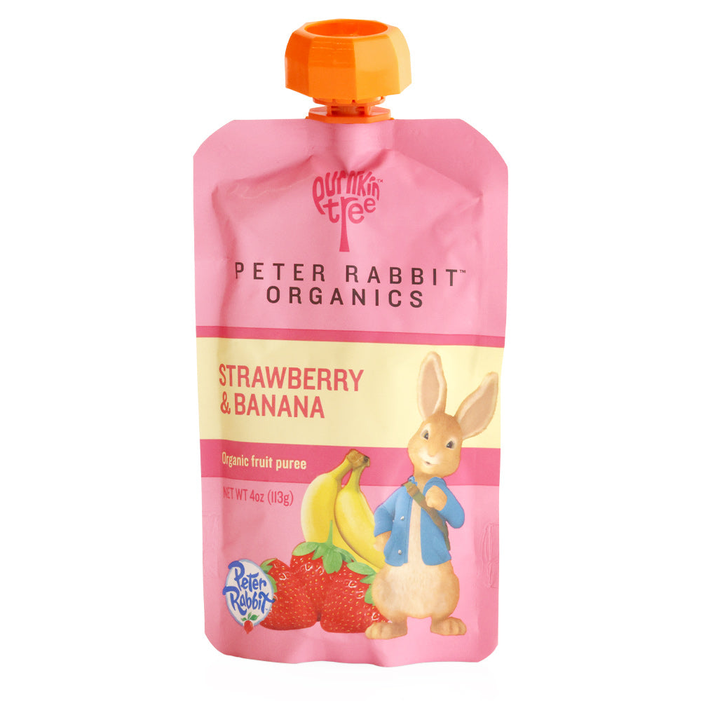 Wholesale Peter Rabbit Case Organic Strawberry & Banana Puree- Bulk