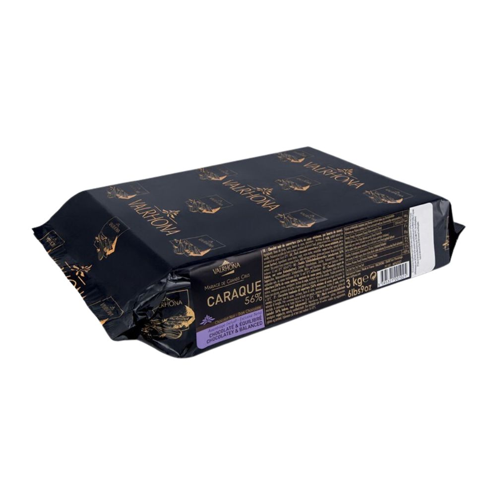 Wholesale Valrhona Dark Chocolate Carque 56% | 3 kg- Bulk