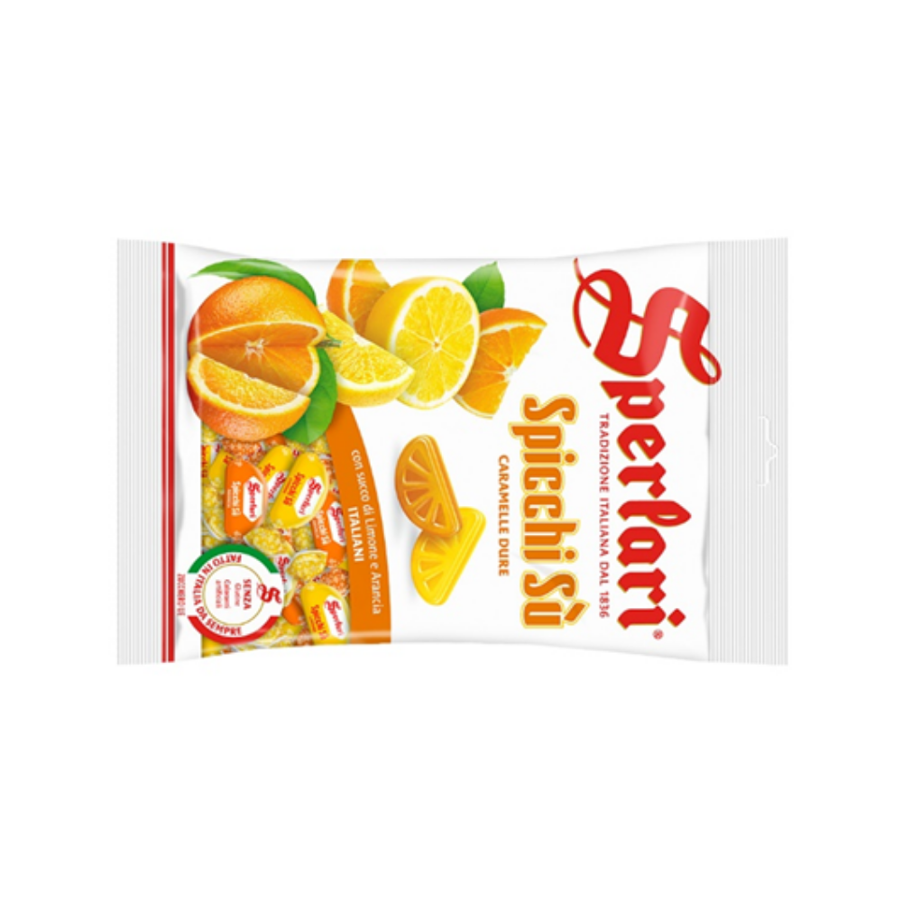 Wholesale Sperlari Hard Lemon & Orange Italian Candy | 17.6 oz (500gr)- Bulk