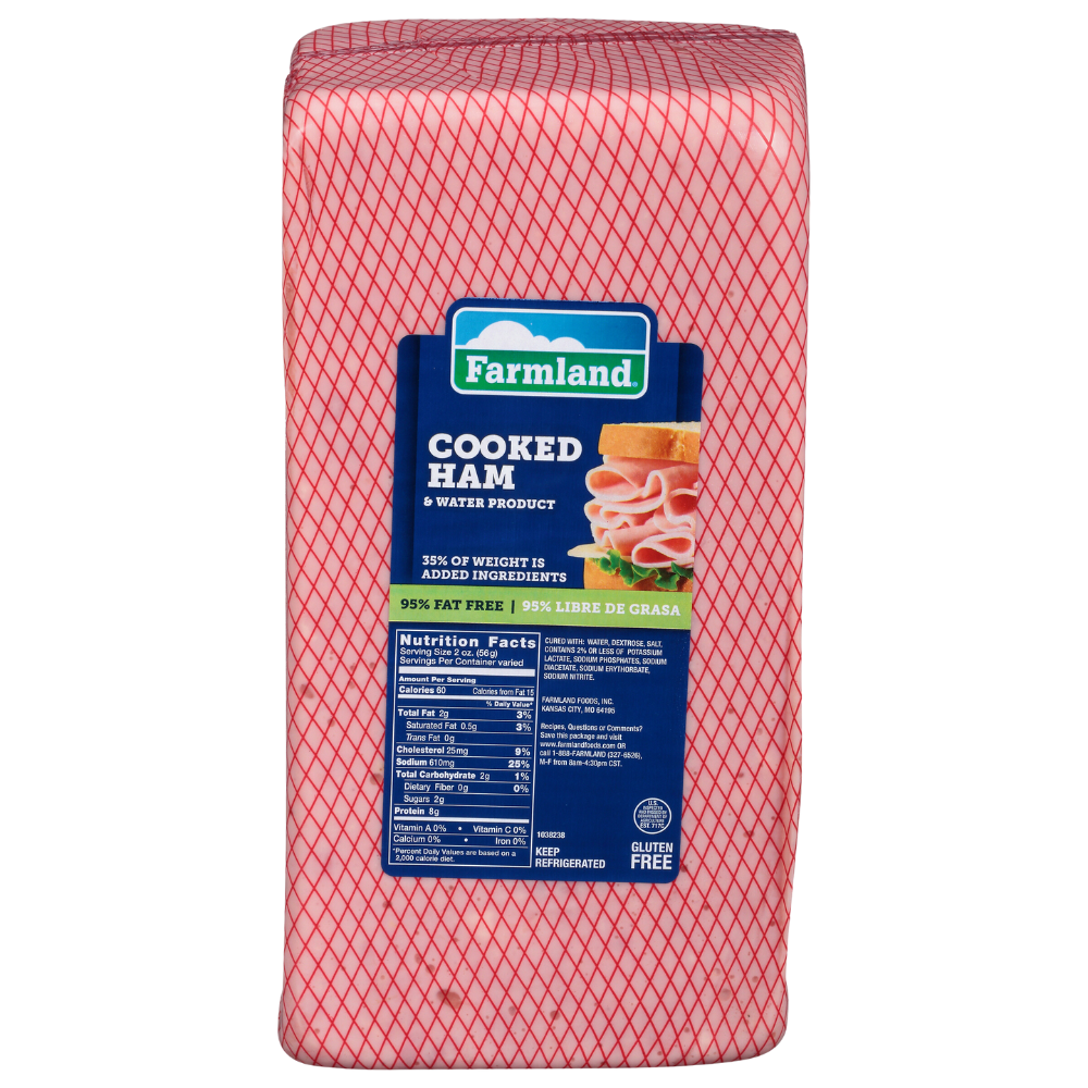 Wholesale Farmland Case Cooked Boiled Ham 35%- Bulk
