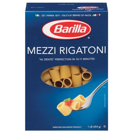 Wholesale Barilla Case Mezzi Rigatoni Pasta- Bulk